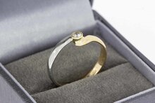 14 karaat gouden diamant ring - 18,6 mm