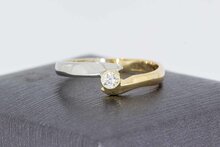 14 karaat gouden diamant ring - 18,6 mm