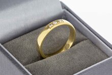 14 Karaat goud ring met Diamant - 18 mm