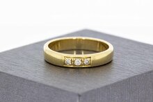 14 Karaat goud ring met Diamant - 18 mm