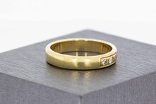 14 Karaat goud ring met Diamant - 18 mm