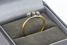 Diamant goudenring 14 karaat - 16,5 mm