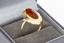 14 Karaat goud Carneool ring - 18,3 mm