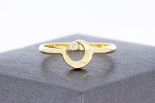 14 Karaat Halve Maan diamant ring - 17 mm