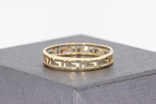 14 Karaat gouden &#039;&#039;Versace style&#039;&#039; ring - 19,2 mm