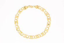 14 Karaat Valkoog heren armband - 24,5 cm