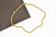 18 Karaat Vossenstaart ketting goud - 45,7 cm