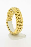 18 karaat gevlochten armband - 21,2 cm