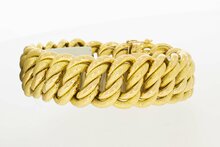 18 karaat gevlochten armband - 21,2 cm