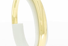 Brede 14 karaat gouden slaven armband