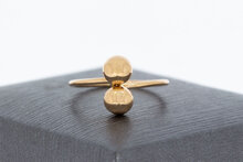 14 karaat rose gouden damesring - 15,9 mm
