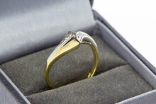 14 karaat gouden Diamant ring - 17,4 mm