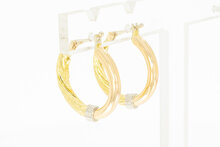 18 Karaat tricolor goud Creolen  - 21,1 mm