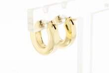 14 Karaat geel gouden ovale Creolen  - 14,5 mm