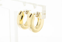 14 Karaat geel gouden ovale Creolen  - 14,5 mm
