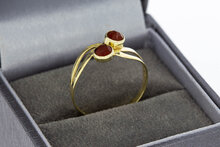 14 karaat vintage Granaatring - 19 mm