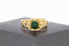 14 Karaat Vintage Malachiet ring - 18,1 mm