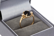Saffier ring 14 Karaat goud - 16,9 mm