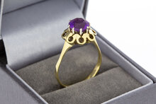Amethist ring 14 karaat goud - 19,2 mm