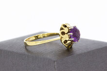 Amethist ring 14 karaat goud - 19,2 mm