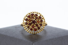Vintage Granaat ring 14 karaat goud - 17,7 mm