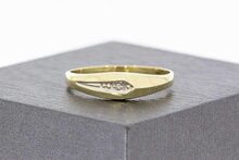 14 karaat gouden diaman ring - 18,2 mm