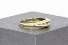 14 karaat gouden diaman ring - 18,2 mm