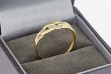 14 karaat ring met Diaman - 18,7 mm