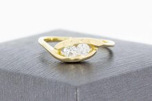 14 Karaat ring met diamant - 17,3 mm