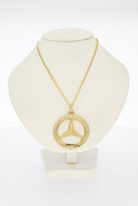 Mercedes hangertje 14 karaat gouden - 3 cm