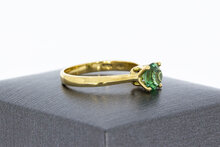 18 gouden edelsteen dames ring - 17,6 mm