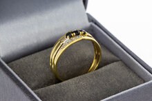 18 Karaat gouden edelsteenring -  17,4 mm