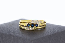 18 Karaat gouden edelsteenring -  17,4 mm