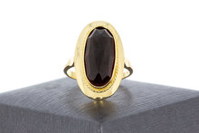 Granaat- ring 14 karaat goud - 18,2 mm