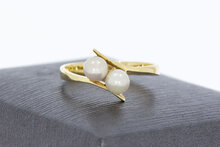 14 karaat ring met Parels - 17,3 mm