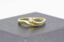 14 Karaat ring met Zirkonia- 16,5 mm