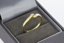 14 karaat ring met Diamant  - 18,4 mm