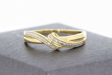 14 Karaat gouden bicolor ring - 19 mm