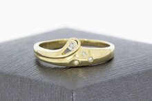 14 Karaat gouden diamant ring - 17,6 mm