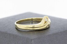 14 Karaat gouden diamant ring - 17,6 mm