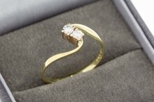 14 Karaat gouden diamant ring - 17,1