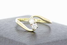 14 Karaat gouden diamant ring - 17,1