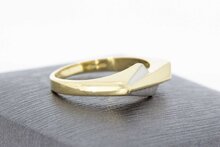 14 Karaat gouden bicolor ring - 17,6 mm