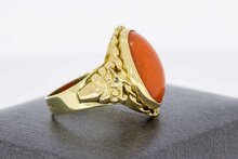 14 Karaat bloedkoraal ring - 17,4 mm