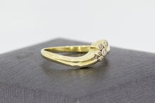 14 karaat goud zirkonia ring - 16,1 mm