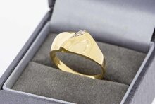 18 Karaat goud diamant ring - 18,3 mm