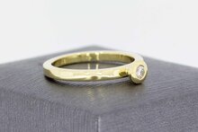 14 karaat goud diamant ring - 18,4 mm