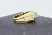 14 karaat goud diamant Pinkring - 17 mm