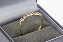 Bicolor 14 karaat goud diamant Rijring - 19,1