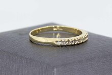 Bicolor 14 karaat goud diamant Rijring - 19,1